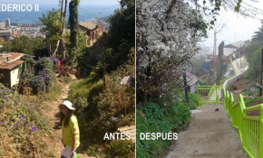 Vecinos participan en mejoras de sus barrios en Valparaíso